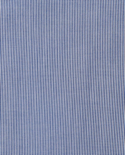 Men’s Slim Fit Stripe Button-Down Shirt – Dark Blue | Classic Full Sleeves