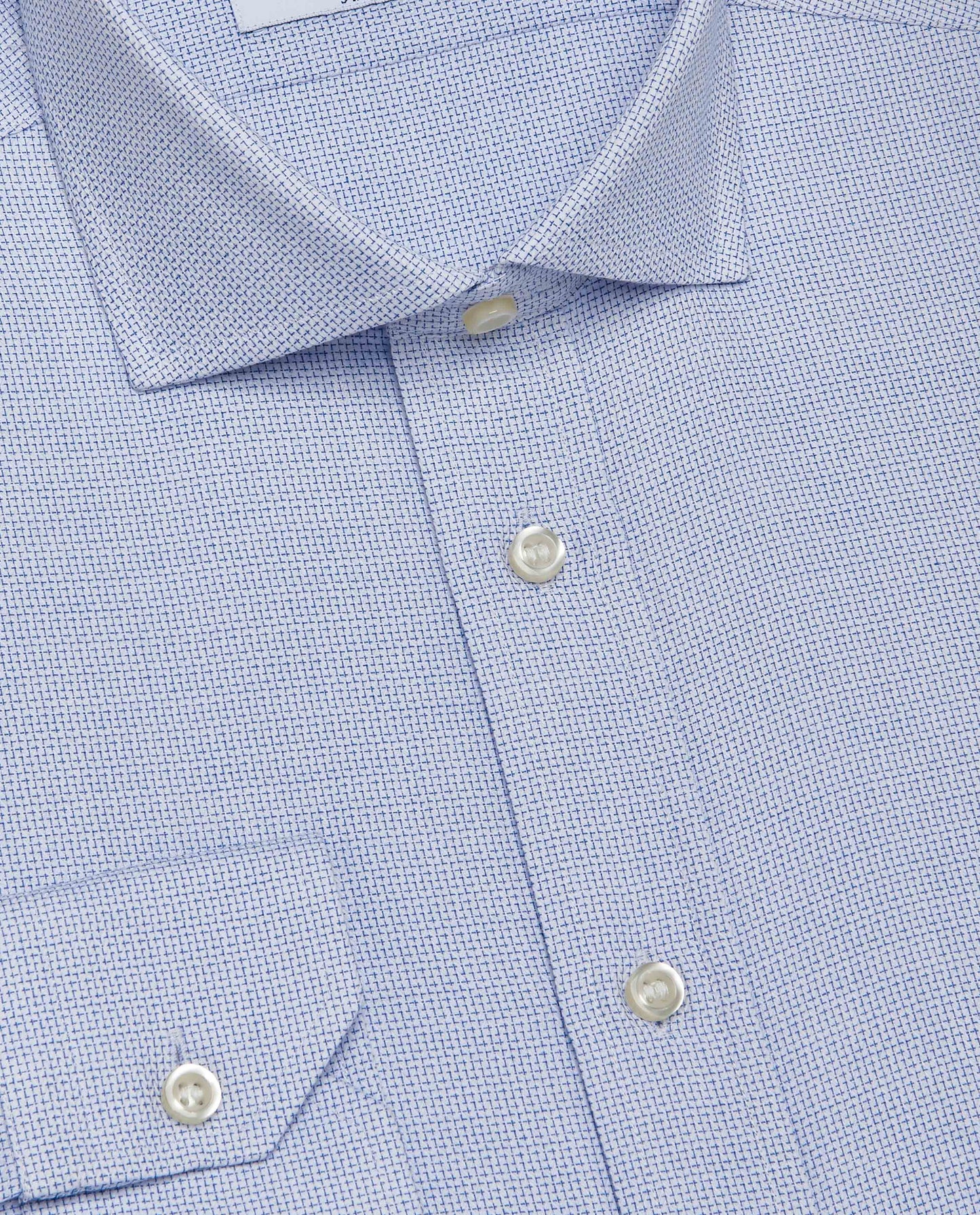 Camicissima Men’s Slim Fit Dobby Shirt – Light Blue | 100% Cotton | Casual Full Sleeves