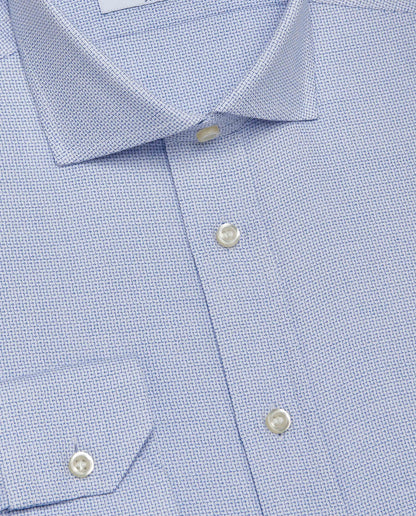 Camicissima Men’s Slim Fit Dobby Shirt – Light Blue | 100% Cotton | Casual Full Sleeves