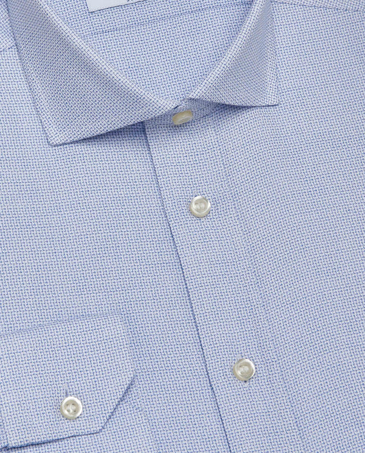 Camicissima Men’s Slim Fit Dobby Shirt – Light Blue | 100% Cotton | Casual Full Sleeves