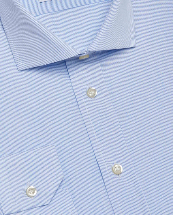 Camicissima Men’s Slim Fit Plain Light Blue Shirt –100% Cotton | Classic Full Sleeves