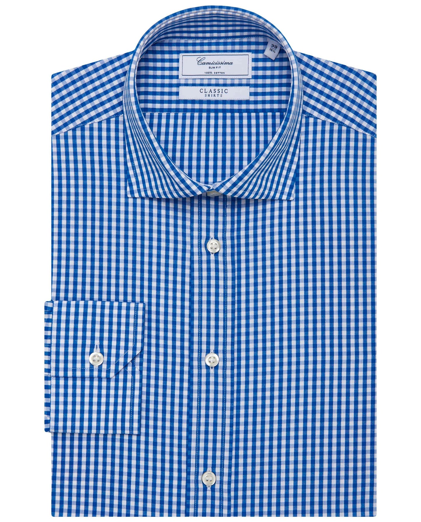 Men’s Slim Fit Striped Shirt – Navy Blue | 100% Cotton | Casual Full Sleeves