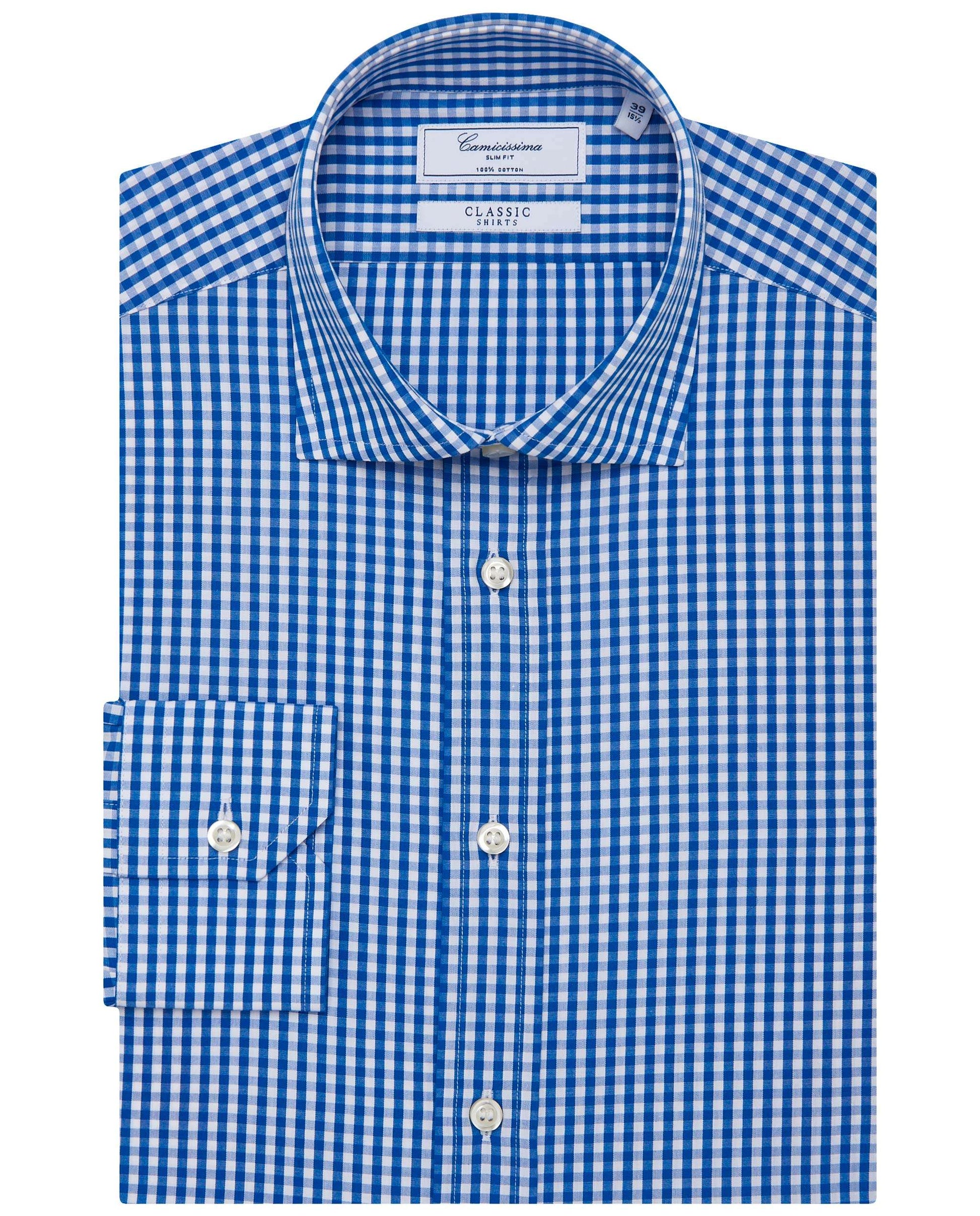 Men’s Slim Fit Striped Shirt – Navy Blue | 100% Cotton | Casual Full Sleeves