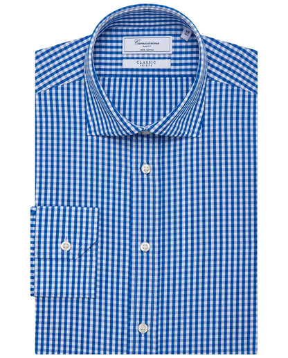 Men’s Slim Fit Striped Shirt – Navy Blue | 100% Cotton | Casual Full Sleeves