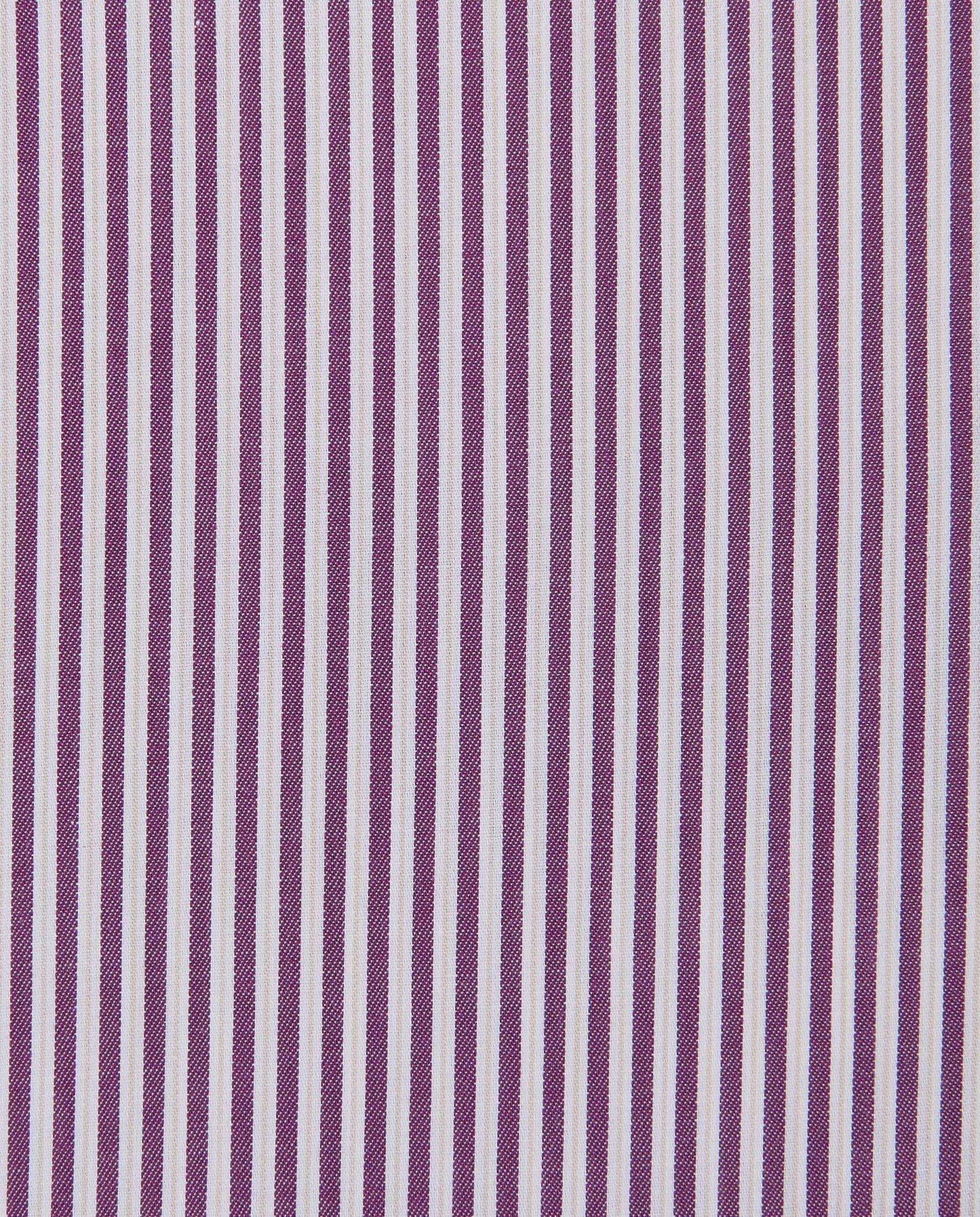 Men’s Slim Fit Striped Shirt – Violet | Fancy Full Sleeves | 100% Cotton