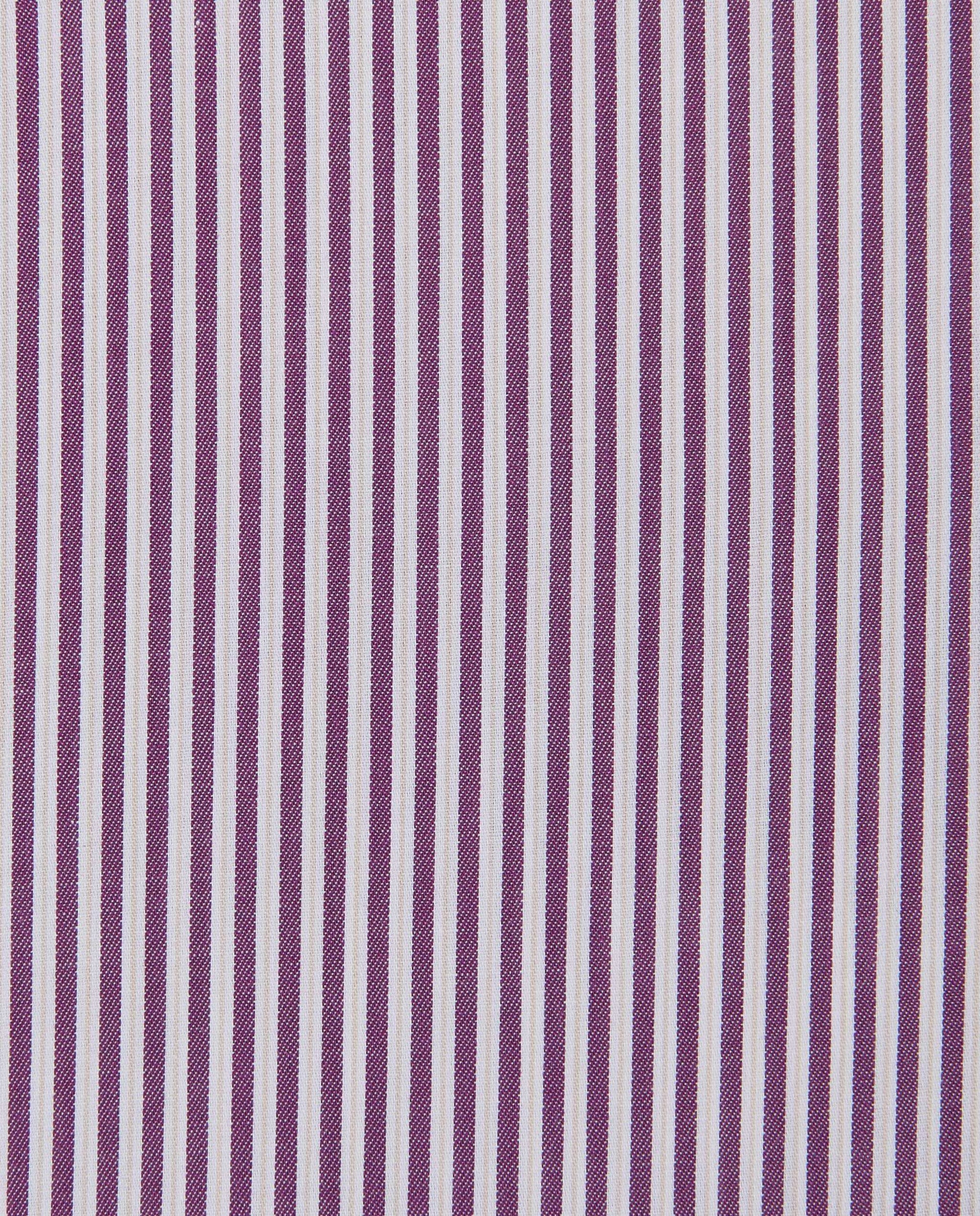 Men’s Slim Fit Striped Shirt – Violet | Fancy Full Sleeves | 100% Cotton