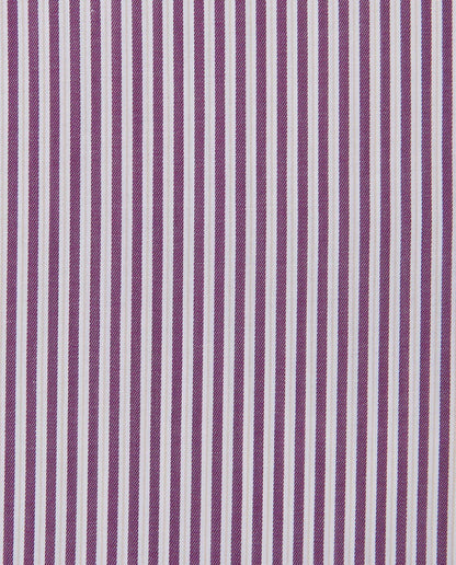 Men’s Slim Fit Striped Shirt – Violet | Fancy Full Sleeves | 100% Cotton