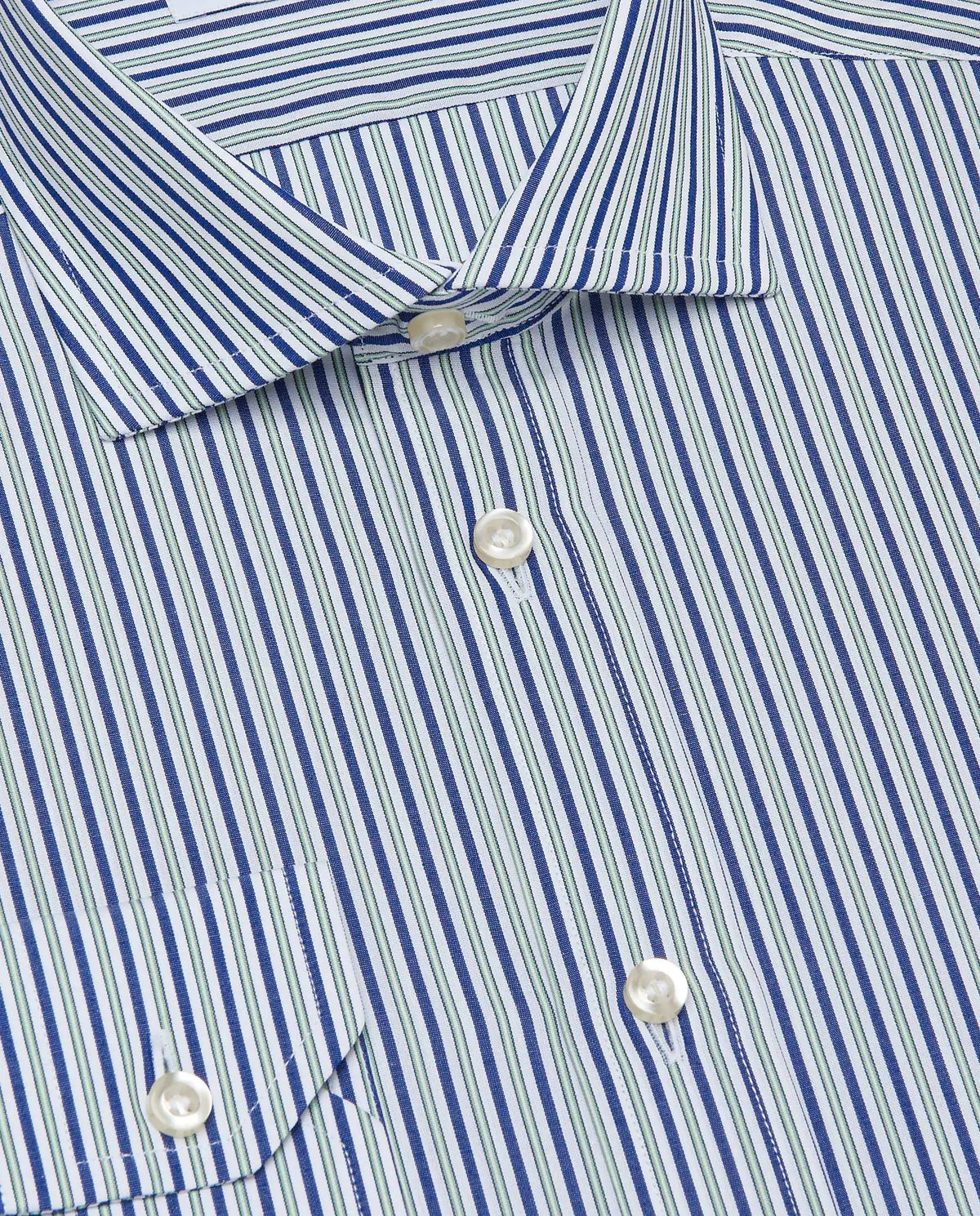 Camicissima Men’s Slim Fit Striped Shirt – Green | Fancy Full Sleeves | 100% Cotton