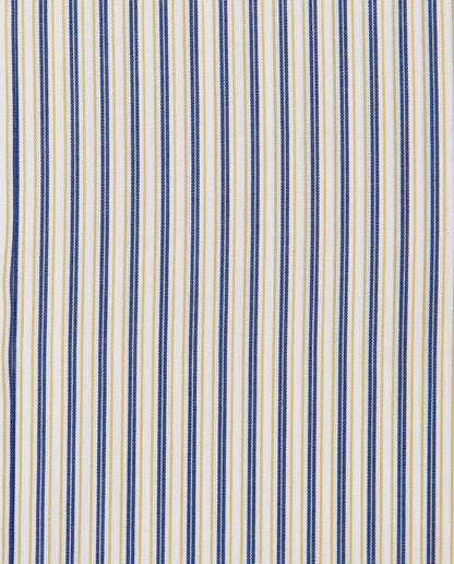 Men’s Slim Fit Striped Shirt – Mustard | Fancy Full Sleeves | 100% Cotton