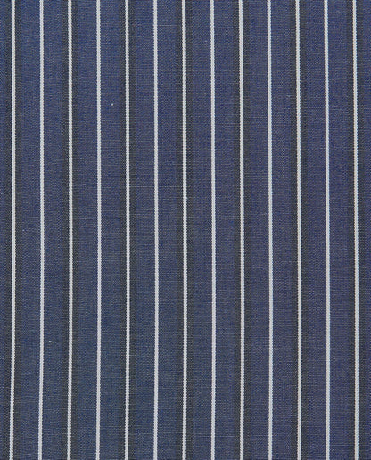 Men’s Slim Fit Striped Shirt – Blue Navy | Fancy Full Sleeves | 100% Cotton