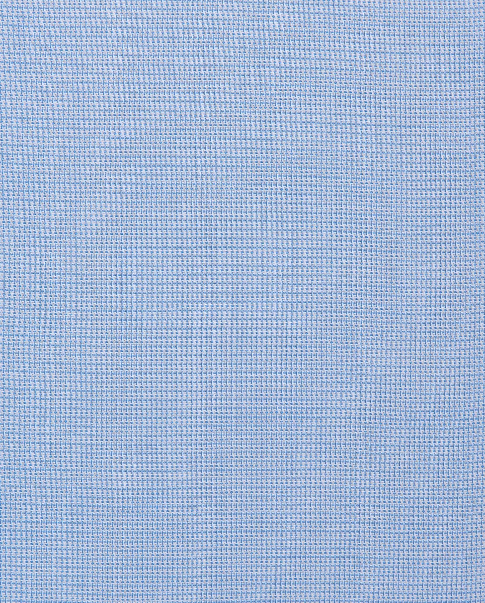 Men’s Fitted Self-Textured Shirt – Light Blue | 100% Cotton | Classic Full Sleeves