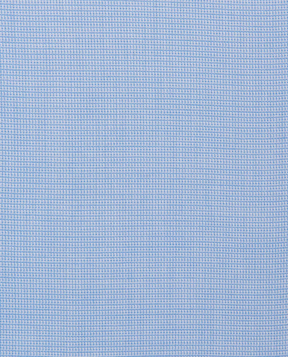 Men’s Fitted Self-Textured Shirt – Light Blue | 100% Cotton | Classic Full Sleeves