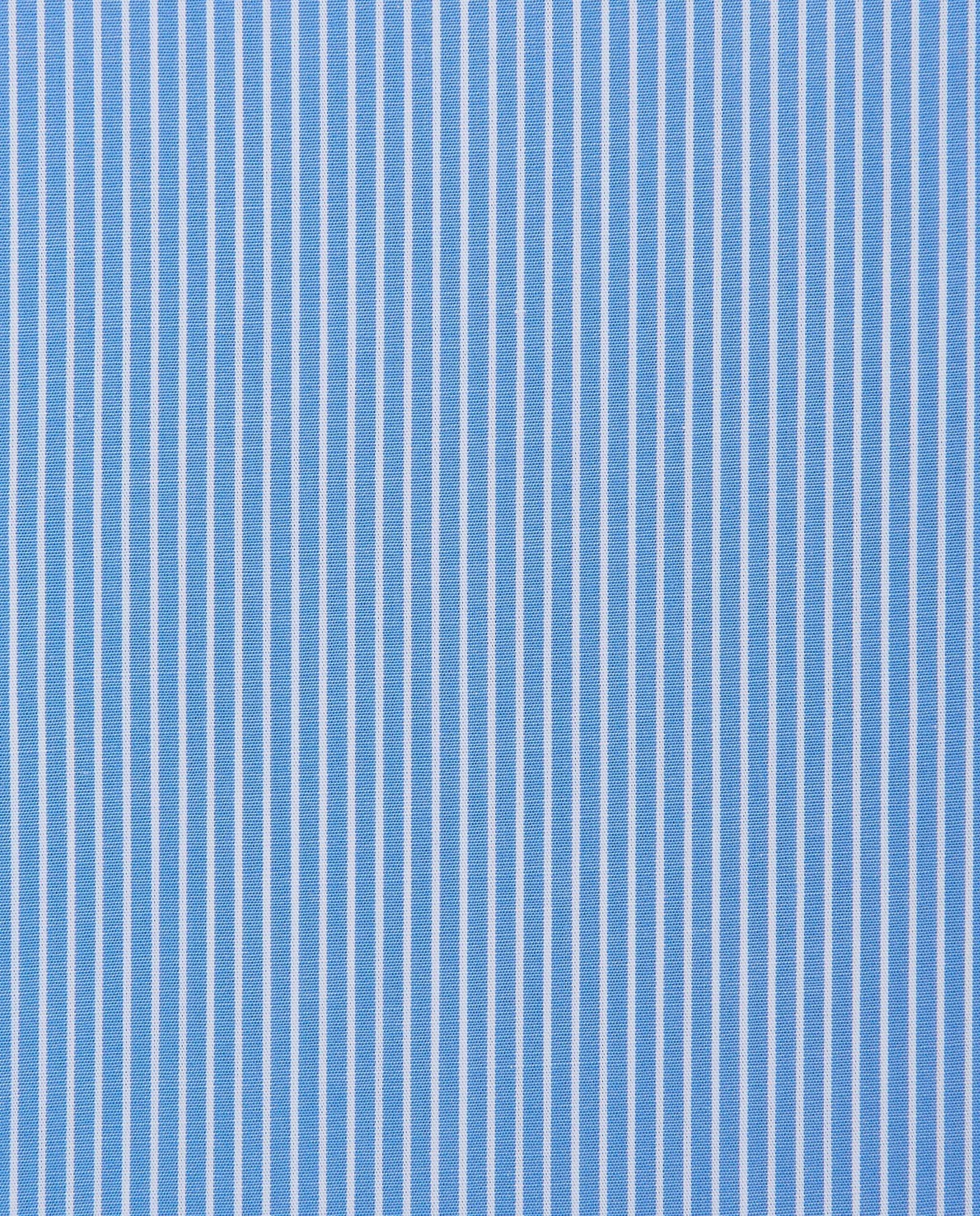 Men’s Slim Fit Striped Shirt – Light Blue | 100% Cotton | Classic Full Sleeves