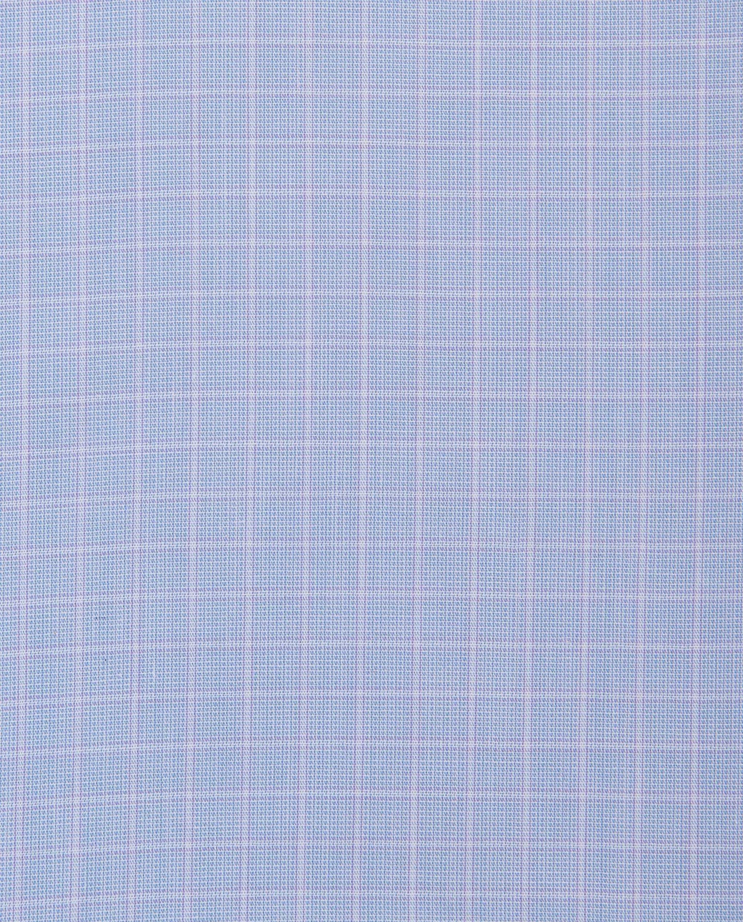 Men’s Checked Shirt – Light Blue | 100% Cotton | Fancy Full Sleeves