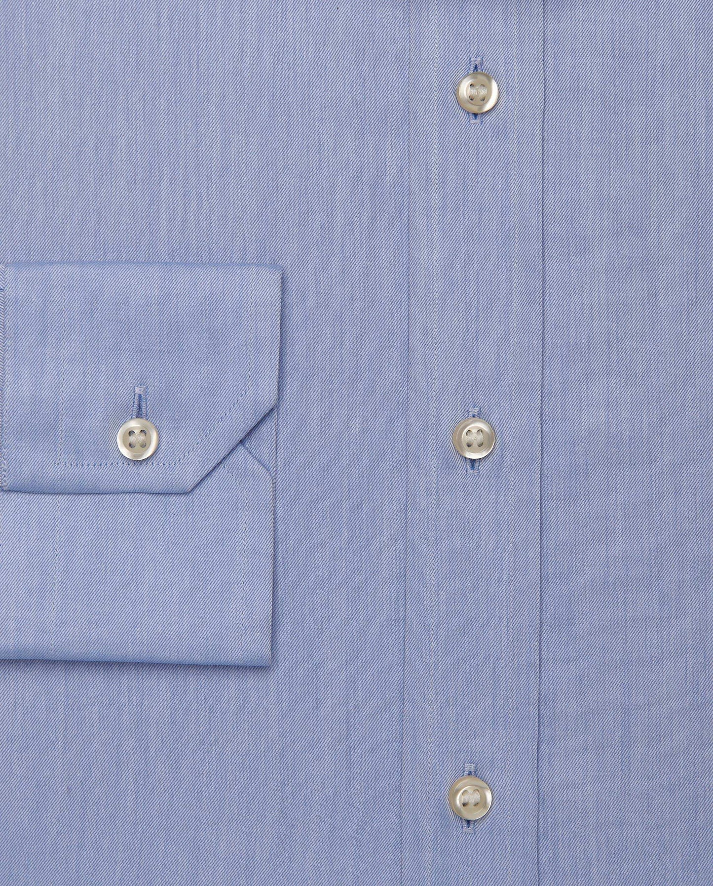 Men’s Slim Fit Twill Shirt – Light Blue | Classic Full Sleeves | 100% Cotton