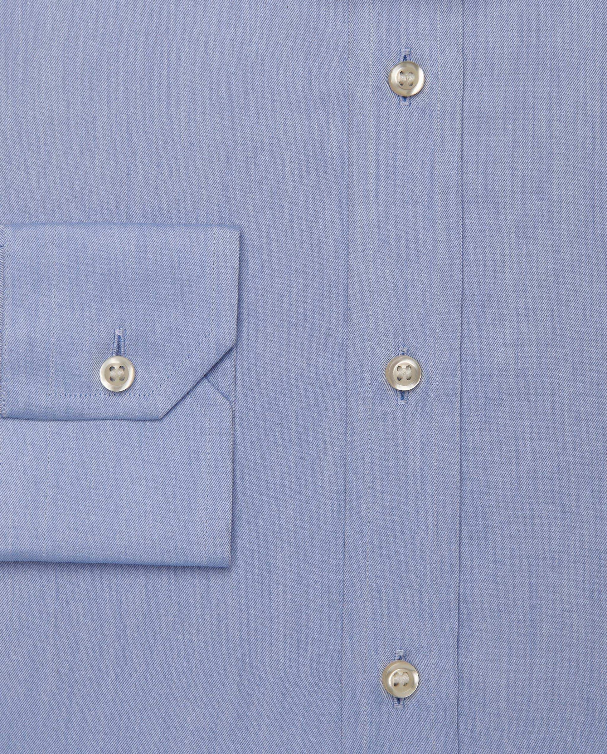 Men’s Slim Fit Twill Shirt – Light Blue | Classic Full Sleeves | 100% Cotton