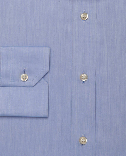 Men’s Slim Fit Twill Shirt – Light Blue | Classic Full Sleeves | 100% Cotton