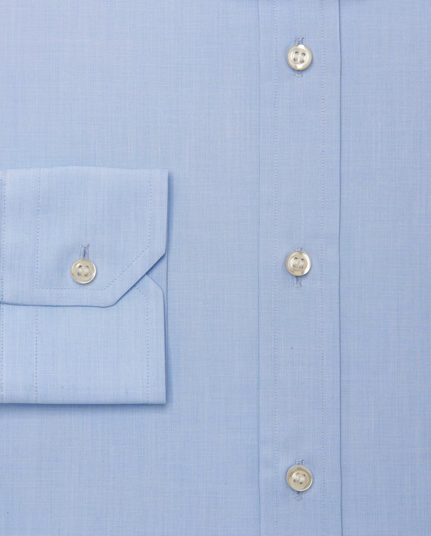Men’s Slim Fit Plain Shirt – Light Blue | 100% Cotton | Classic Full Sleeves