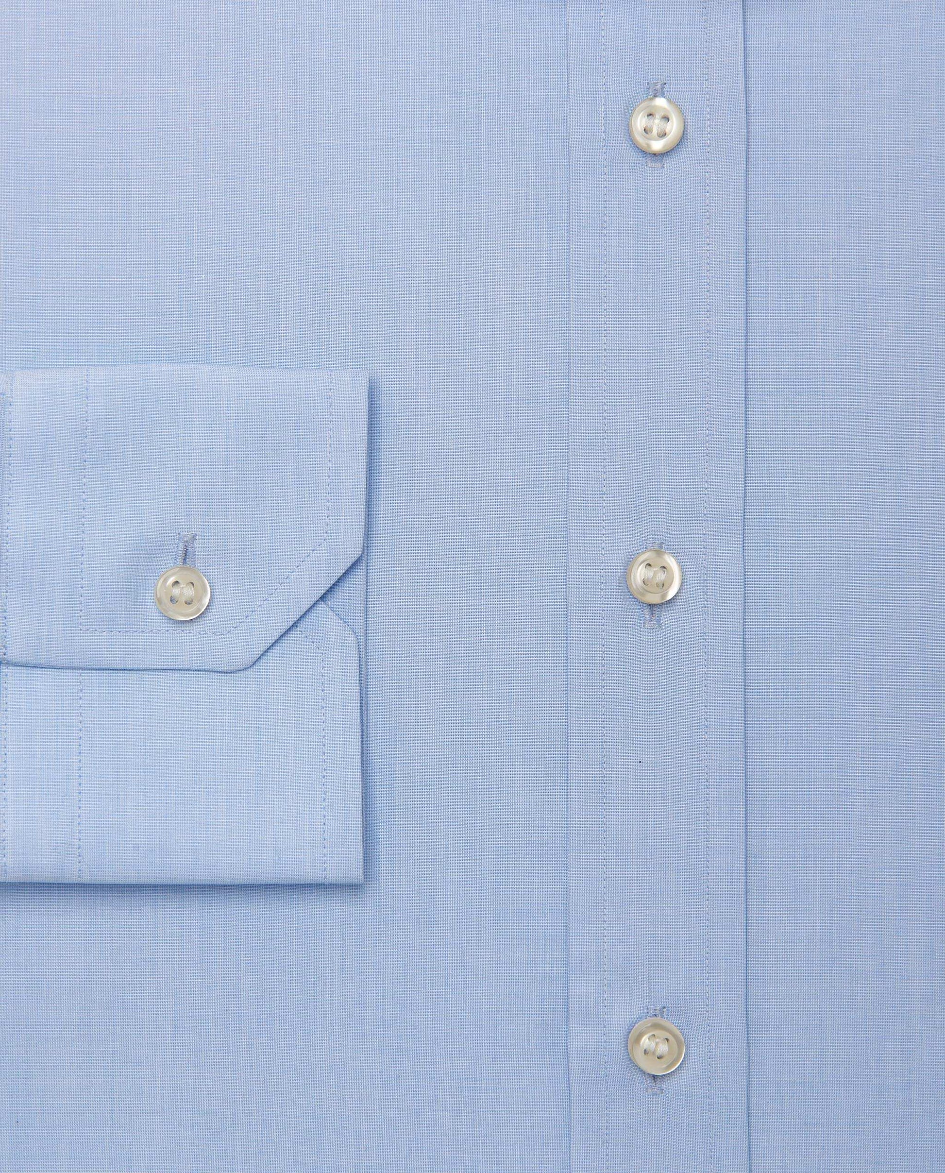 Men’s Slim Fit Plain Shirt – Light Blue | 100% Cotton | Classic Full Sleeves