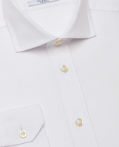 Camicissima Men’s Slim Fit Plain Shirt – White | 100% Cotton | Classic Full Sleeves