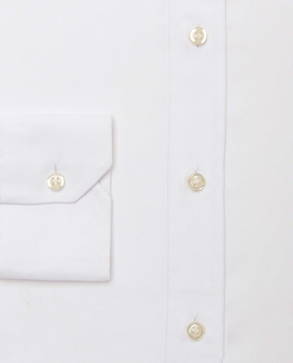 Camicissima Men’s Slim Fit Plain Shirt – White | 100% Cotton | Classic Full Sleeves