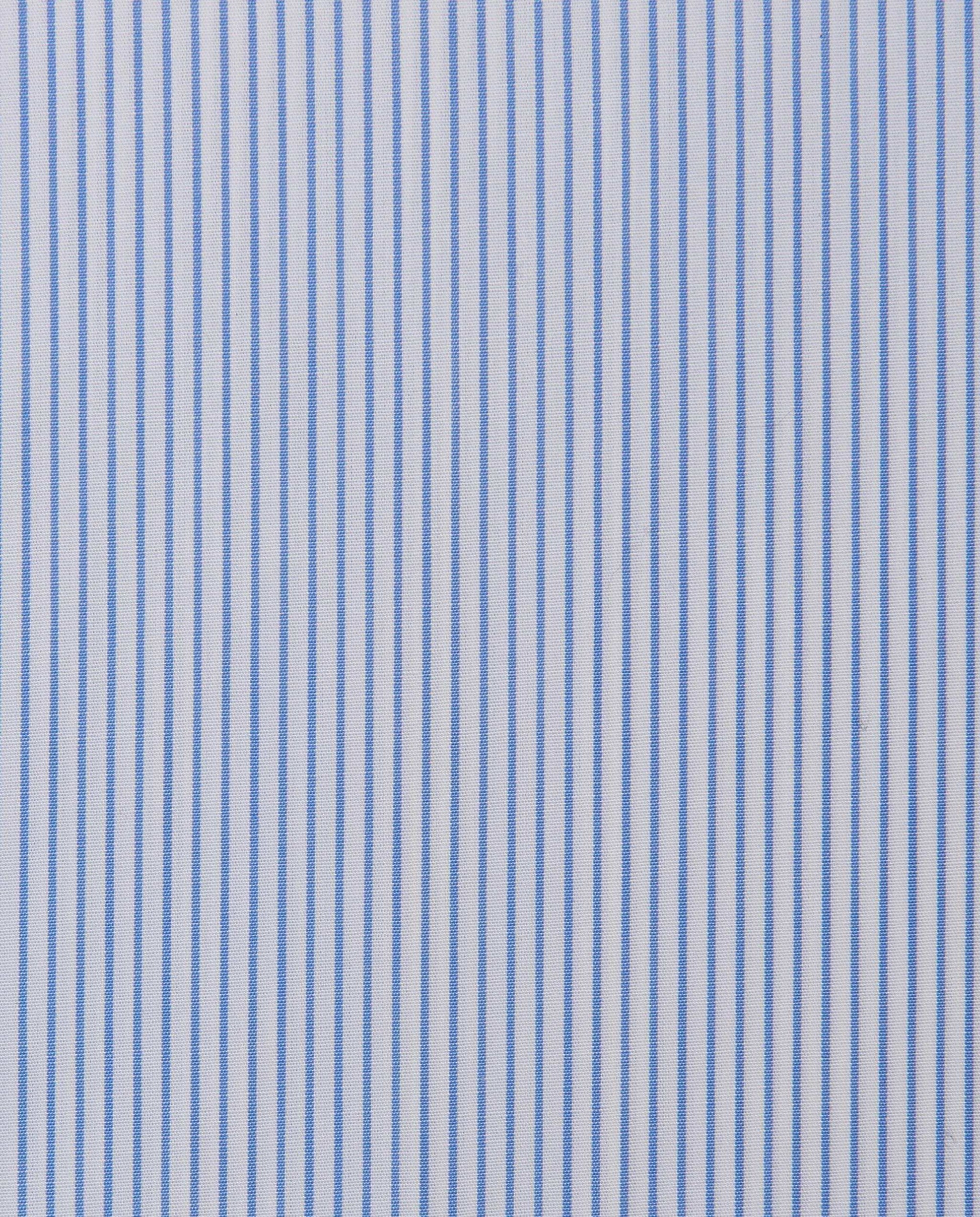 Men’s Slim Fit Striped Shirt – Light Blue | 100% Cotton | Classic Full Sleeves