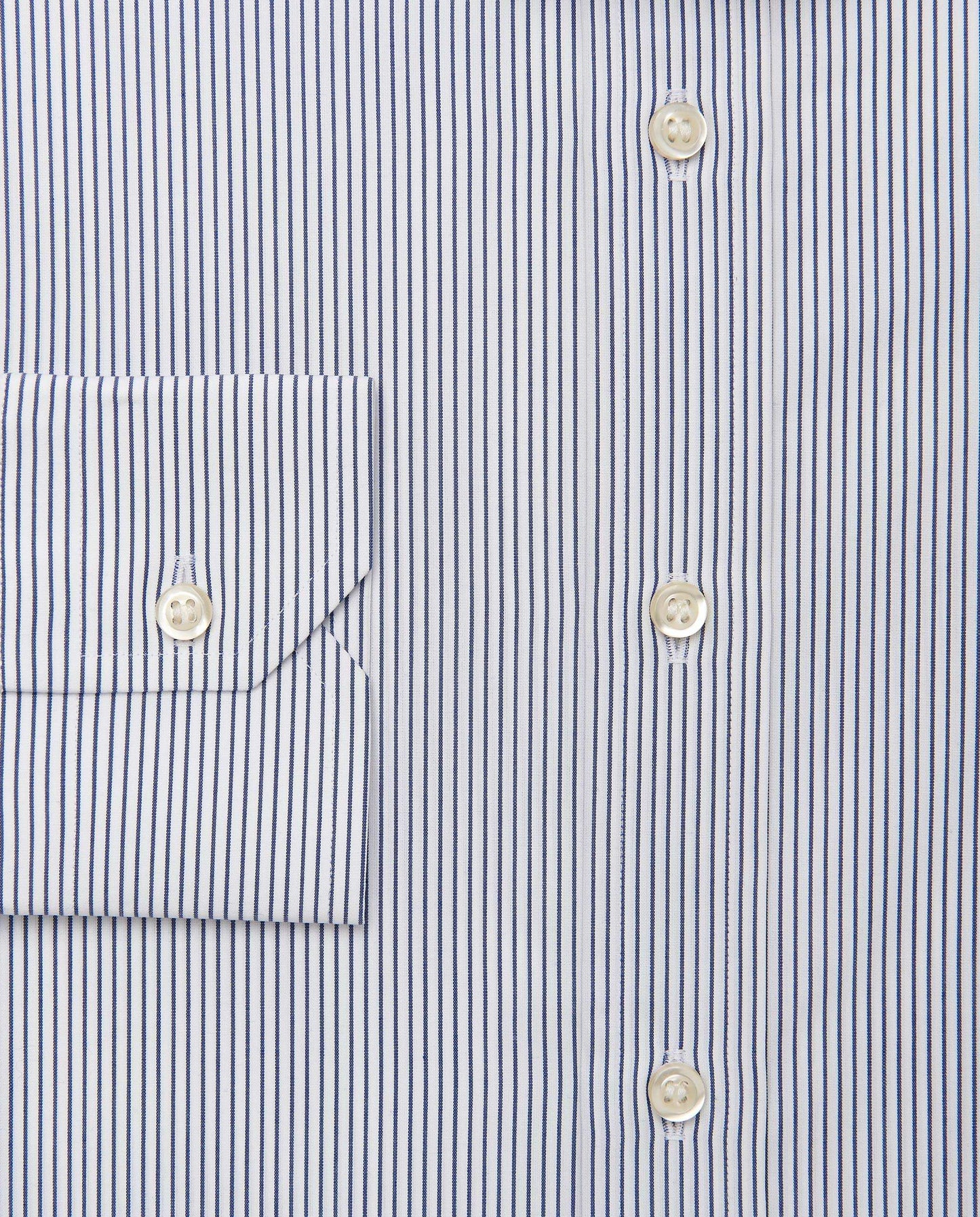 Men’s Slim Fit Striped Shirt – Blue | 100% Cotton | Classic Full Sleeves