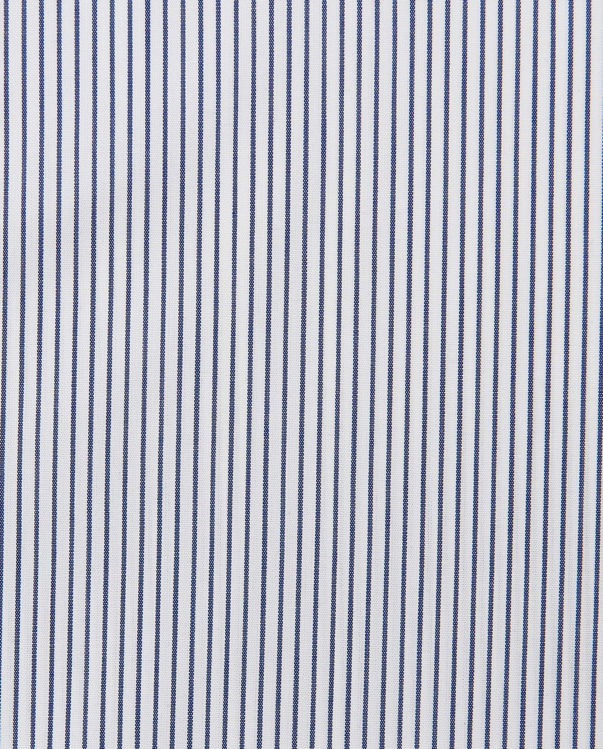 Men’s Slim Fit Striped Shirt – Blue | 100% Cotton | Classic Full Sleeves