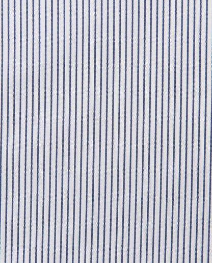 Men’s Slim Fit Striped Shirt – Blue | 100% Cotton | Classic Full Sleeves