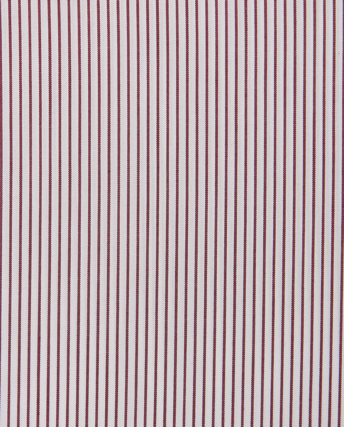 Men’s Slim Fit Striped Shirt – Bordeaux | 100% Cotton | Classic Full Sleeves
