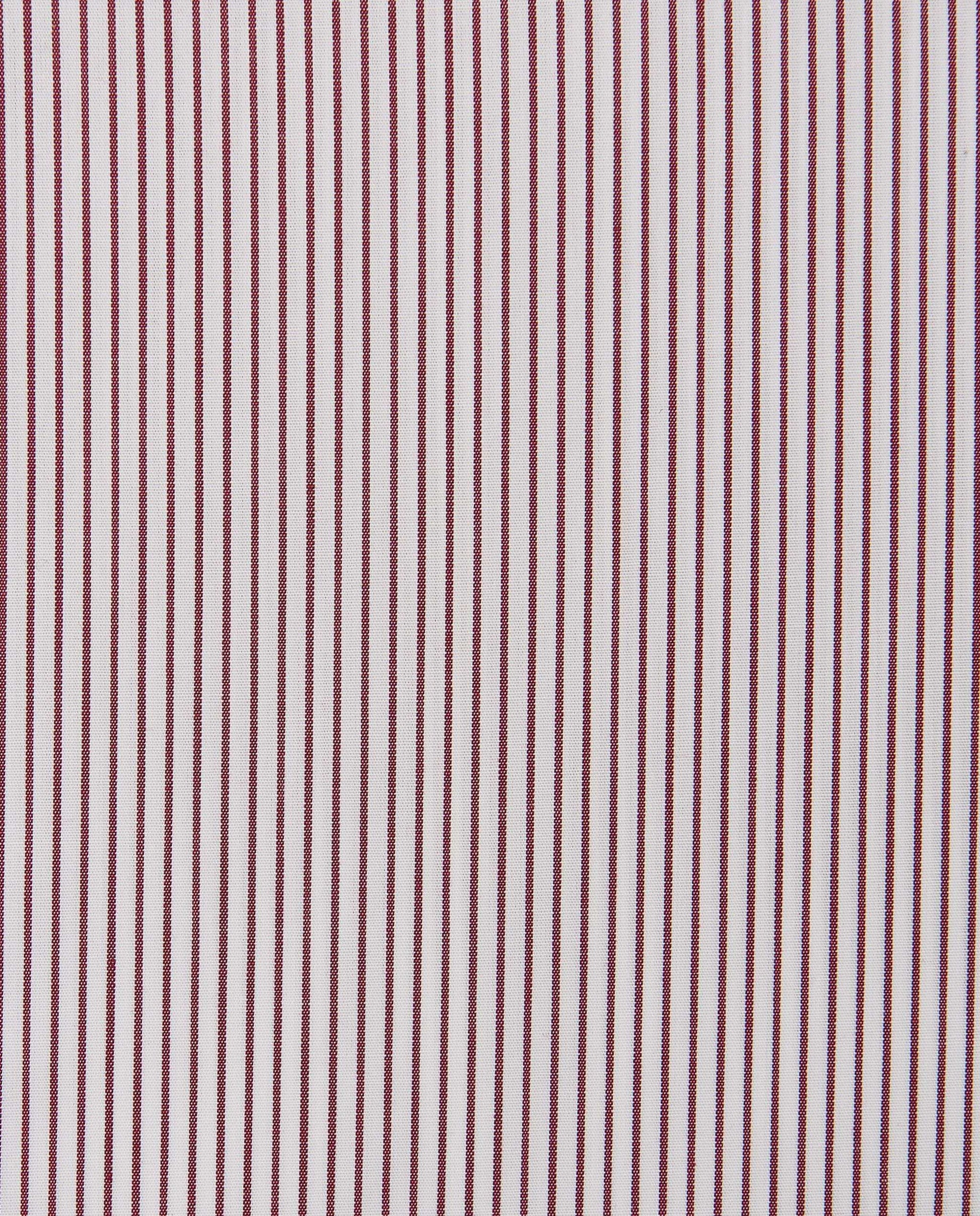 Men’s Slim Fit Striped Shirt – Bordeaux | 100% Cotton | Classic Full Sleeves