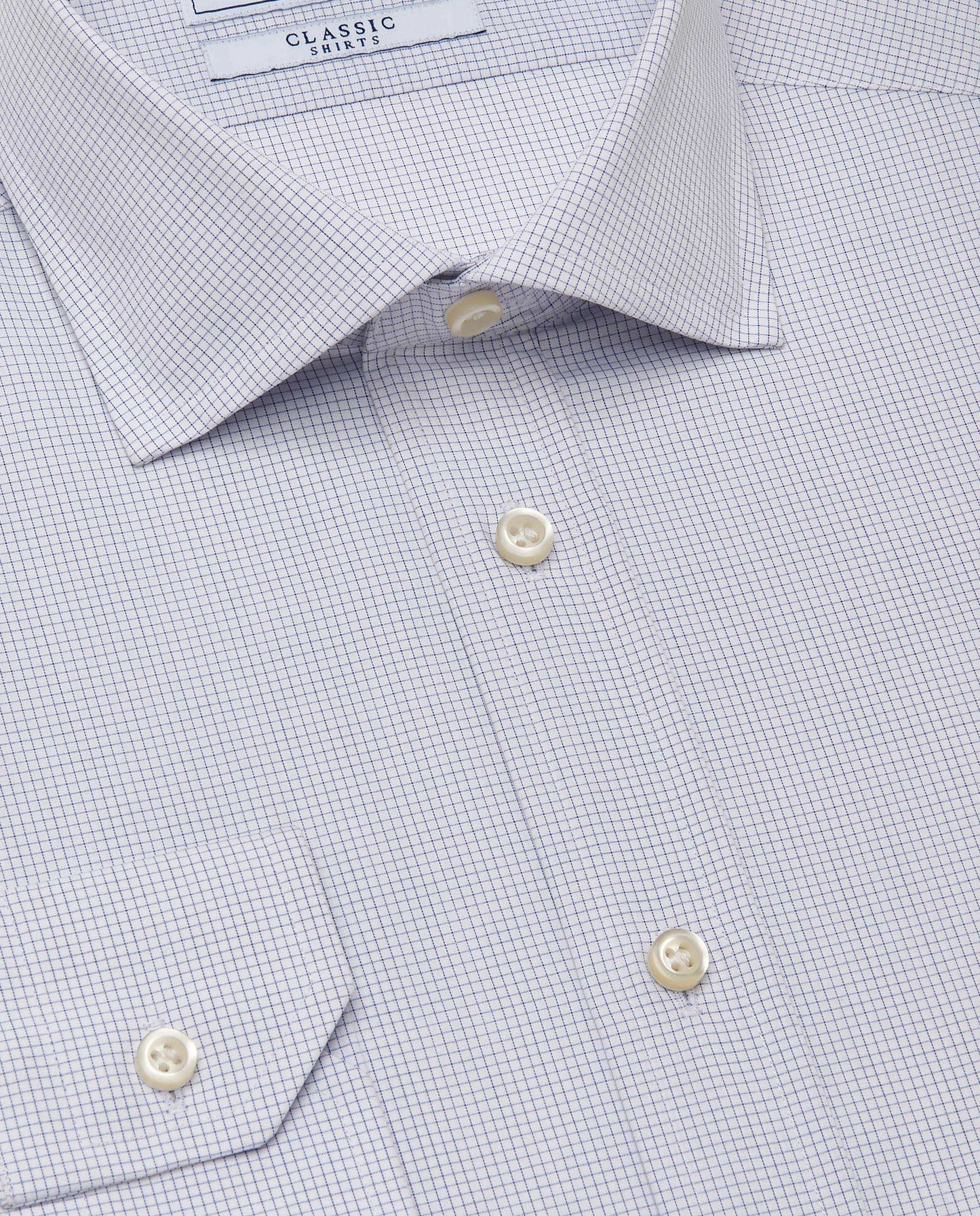 Men’s Slim Fit Checked Shirt – Blue | 100% Cotton | Classic Full Sleeves