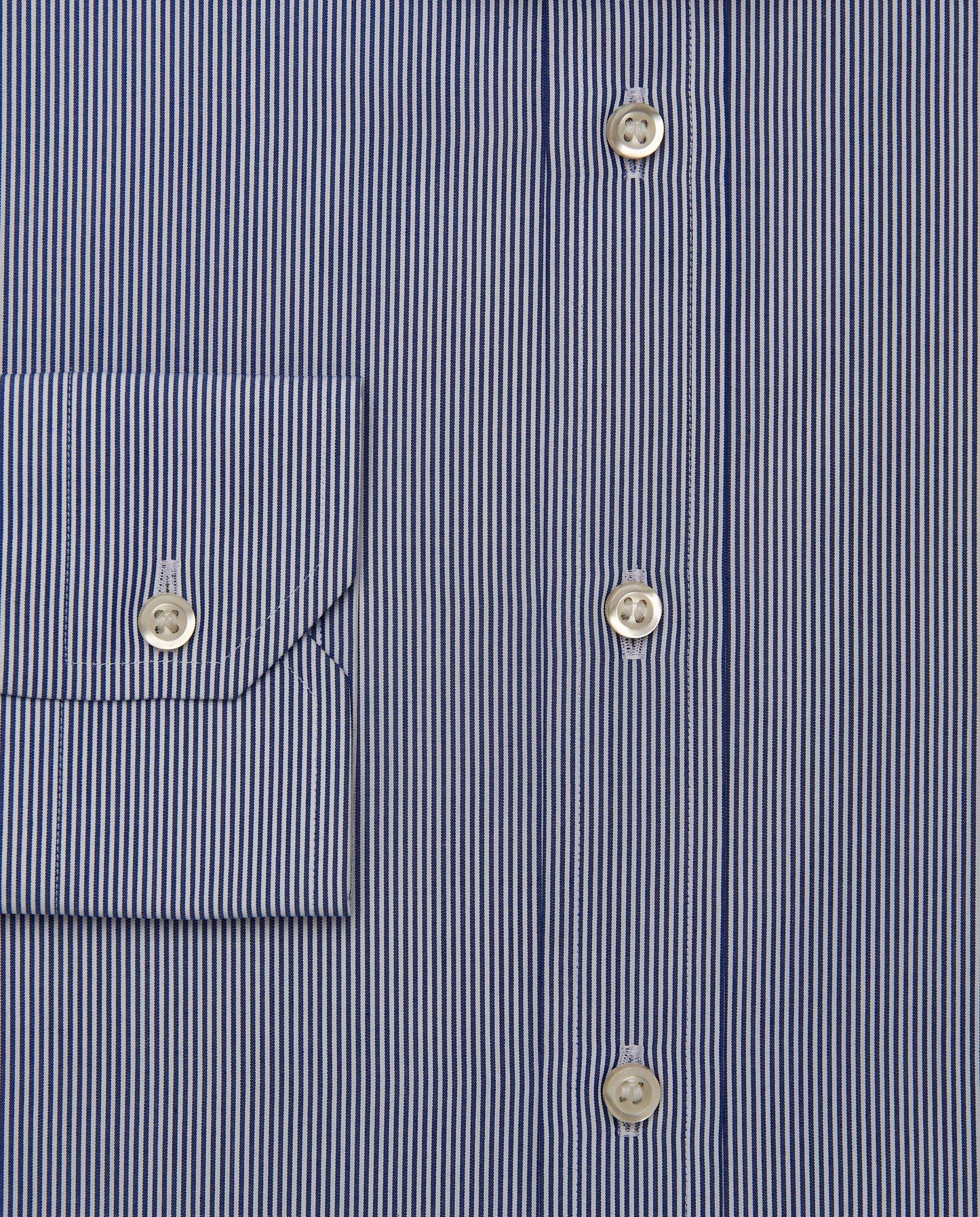 Men’s Slim Fit Striped Shirt – Blue | 100% Cotton | Classic Full Sleeves