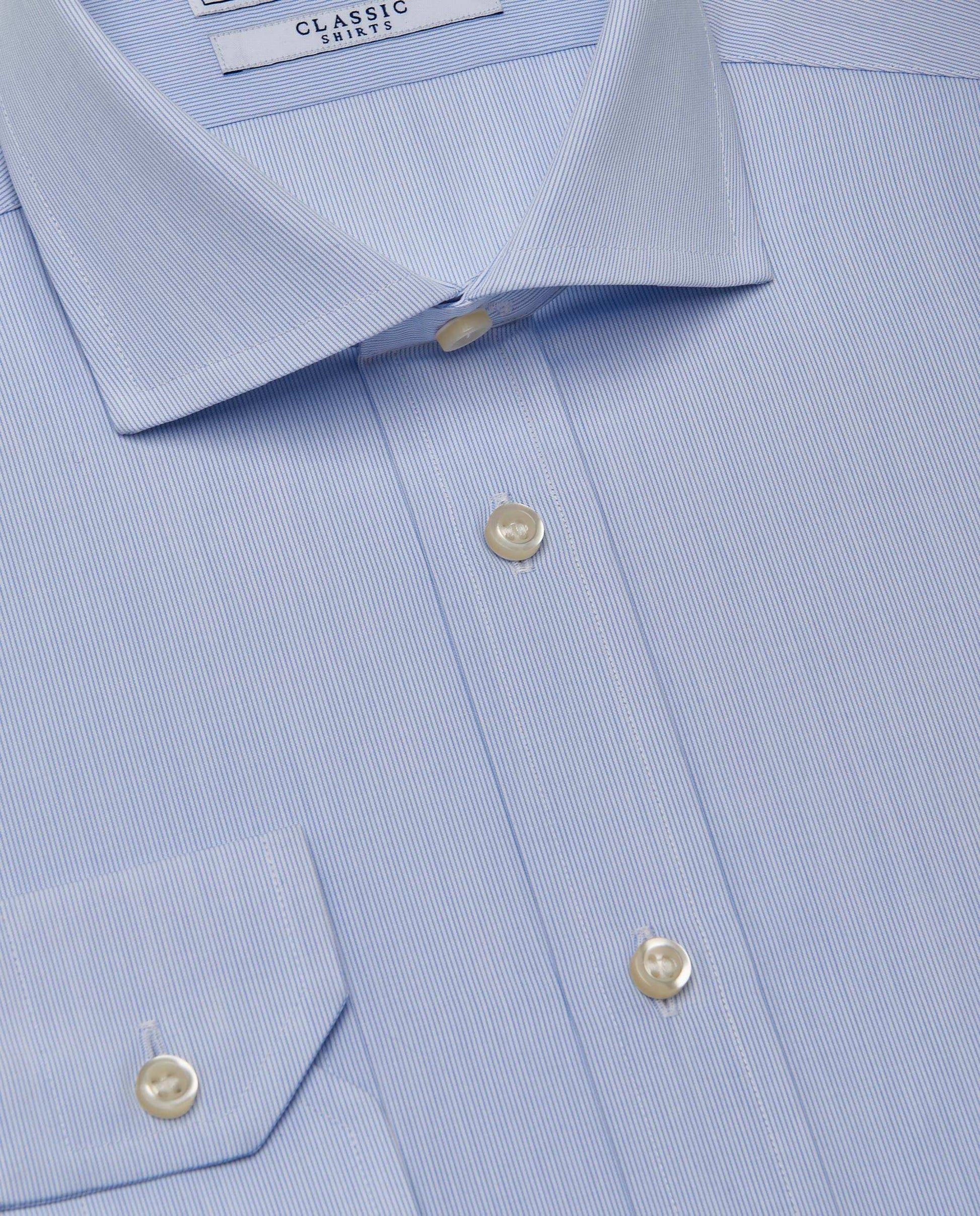 Men’s Slim Fit Plain Shirt – Light Blue | 100% Cotton | Classic Full Sleeves