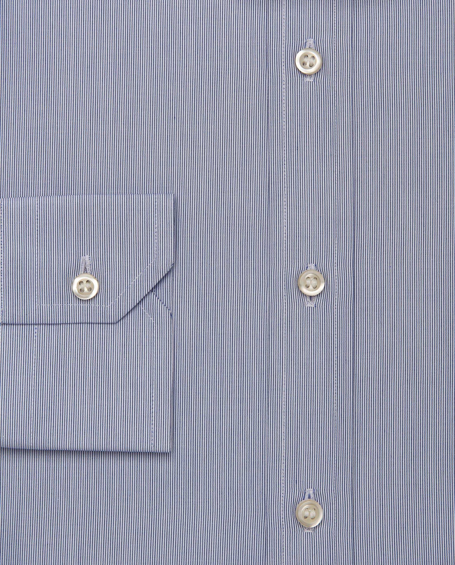 Men’s Slim Fit Striped Shirt – Blue | 100% Cotton | Classic Full Sleeves
