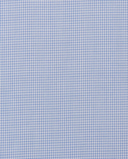 Men’s Slim Fit Checked Shirt – Light Blue | 100% Cotton | Classic Full Sleeves