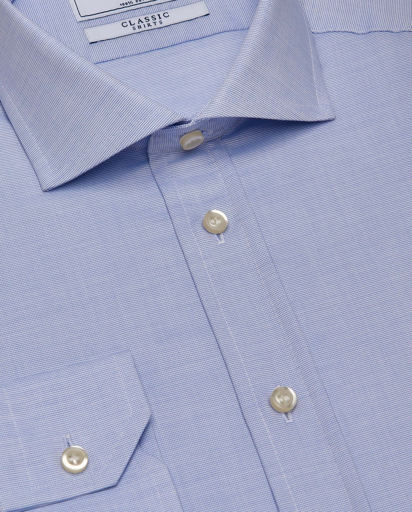 Camicissima Men’s Slim Fit Light Blue Dobby Shirt | 100% Cotton | Classic Style