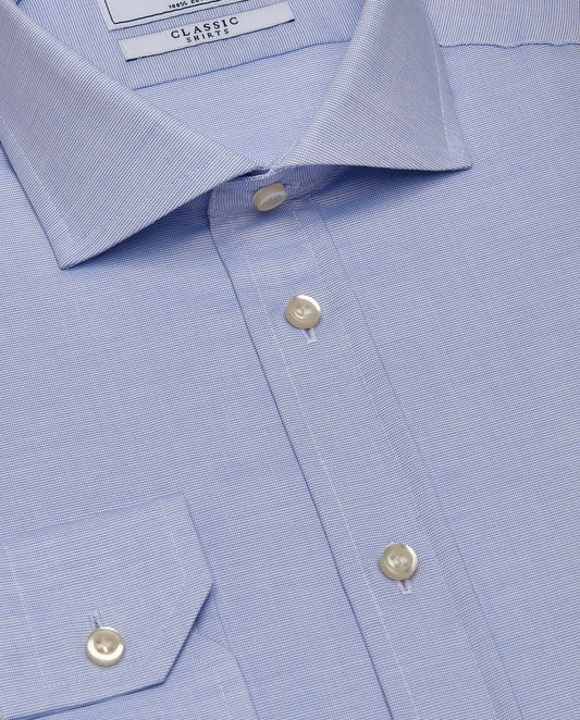 Camicissima Men’s Slim Fit Light Blue Dobby Shirt | 100% Cotton | Classic Style
