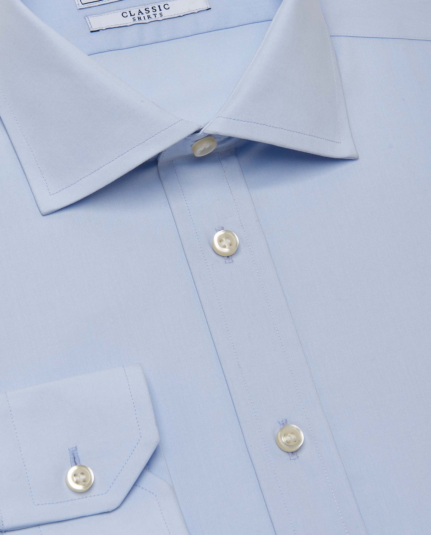 Camicissima Men’s Slim Fit Plain Shirt – Light Blue | 100% Cotton | Classic Full Sleeves
