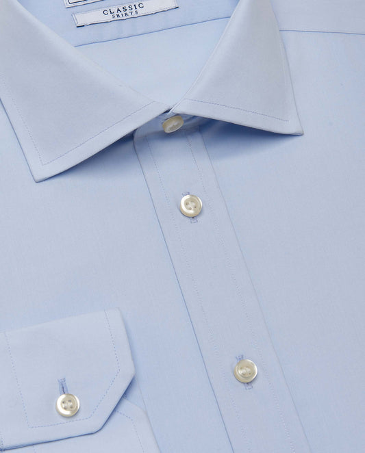 Camicissima Men’s Light Blue Slim Fit Plain Shirt –100% Cotton | Classic Full Sleeves