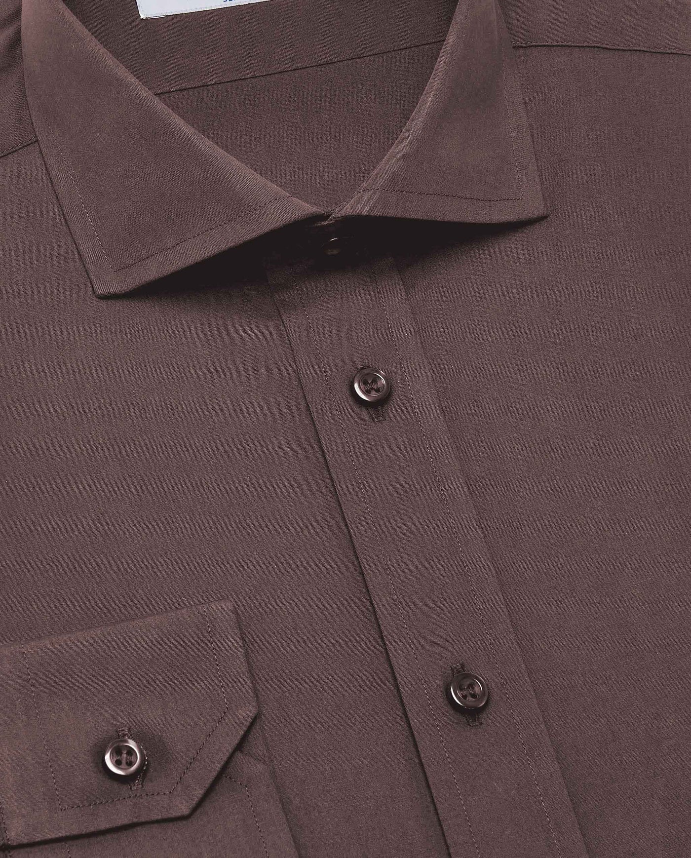 Camicissima Men’s Slim Fit Plain Shirt – Dark Brown | 100% Cotton | Fancy Full Sleeves