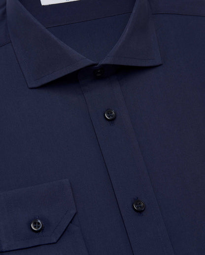 Camicissima Men’s Slim Fit Plain Shirt – Dark Blue | 100% Cotton | Fancy Full Sleeves
