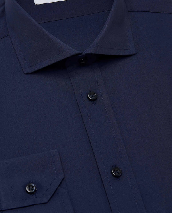 Camicissima Men’s Slim Fit Plain Shirt – Dark Blue | 100% Cotton | Fancy Full Sleeves