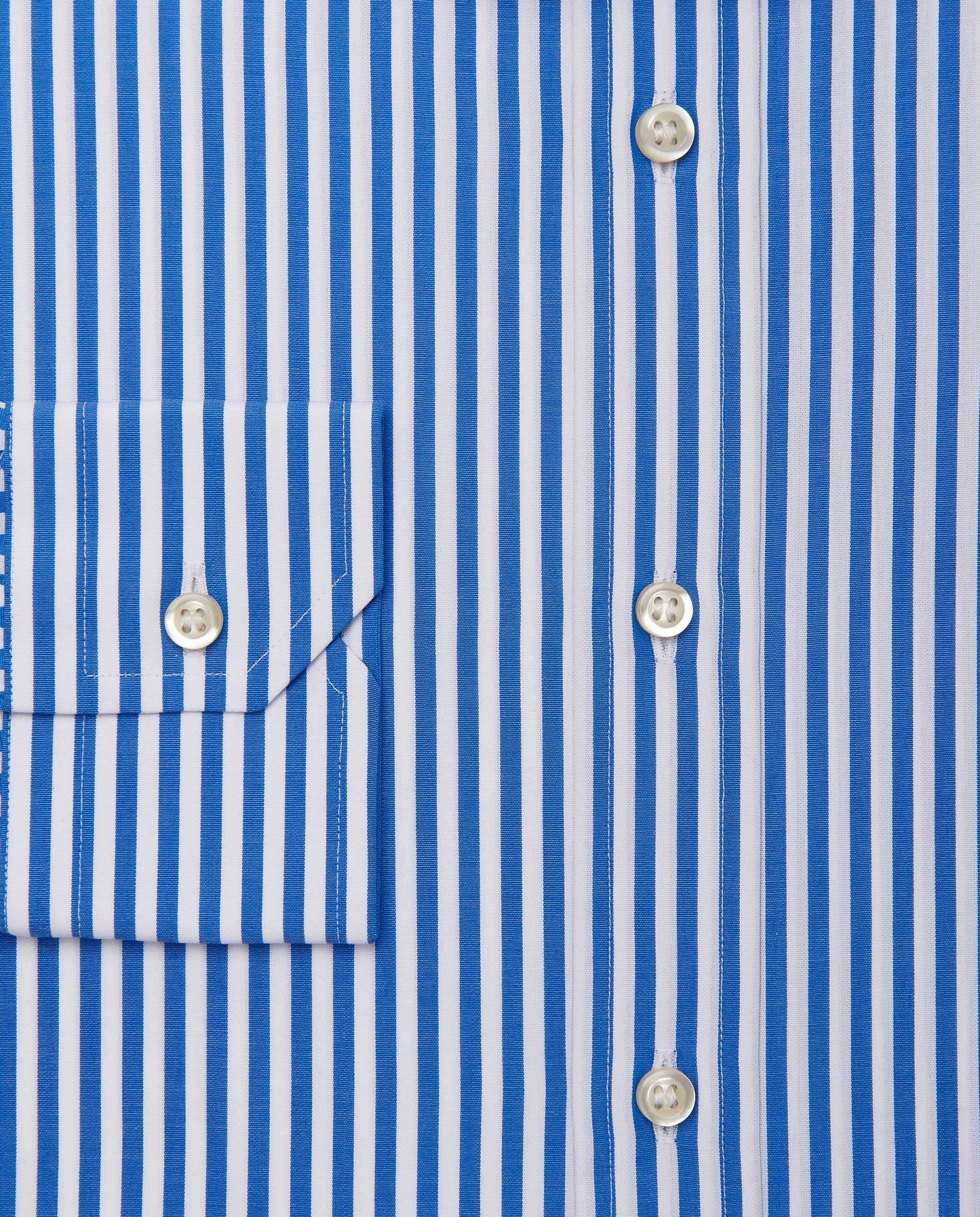 Men’s Slim Fit Striped Shirt – Blue | Fancy Full Sleeves | 100% Cotton