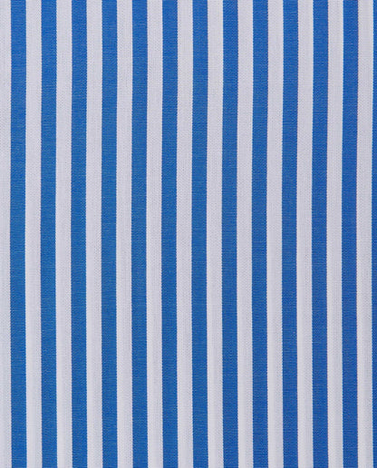 Men’s Slim Fit Striped Shirt – Blue | Fancy Full Sleeves | 100% Cotton