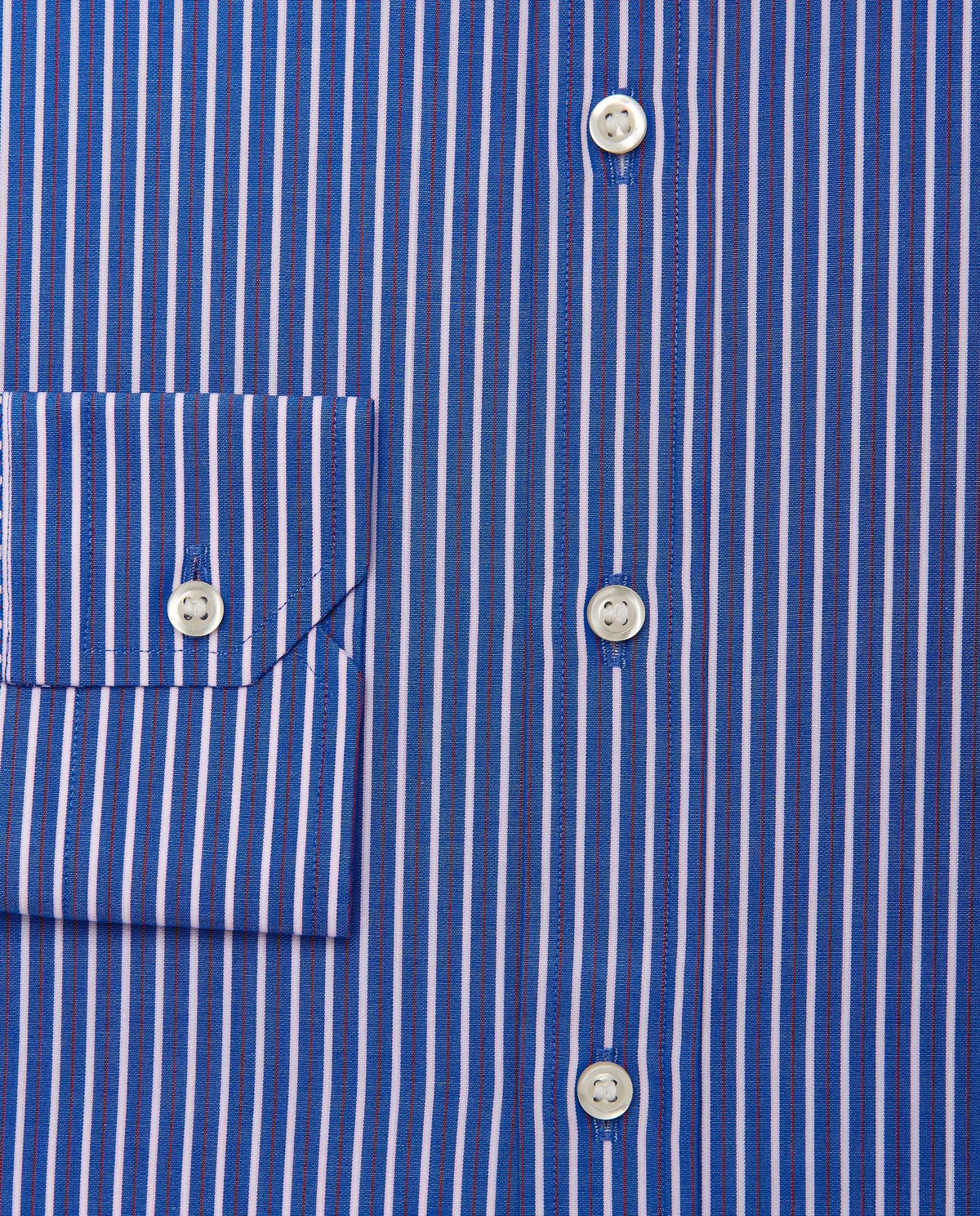 Men’s Slim Fit Striped Shirt – Dark Blue | Fancy Full Sleeves | 100% Cotton