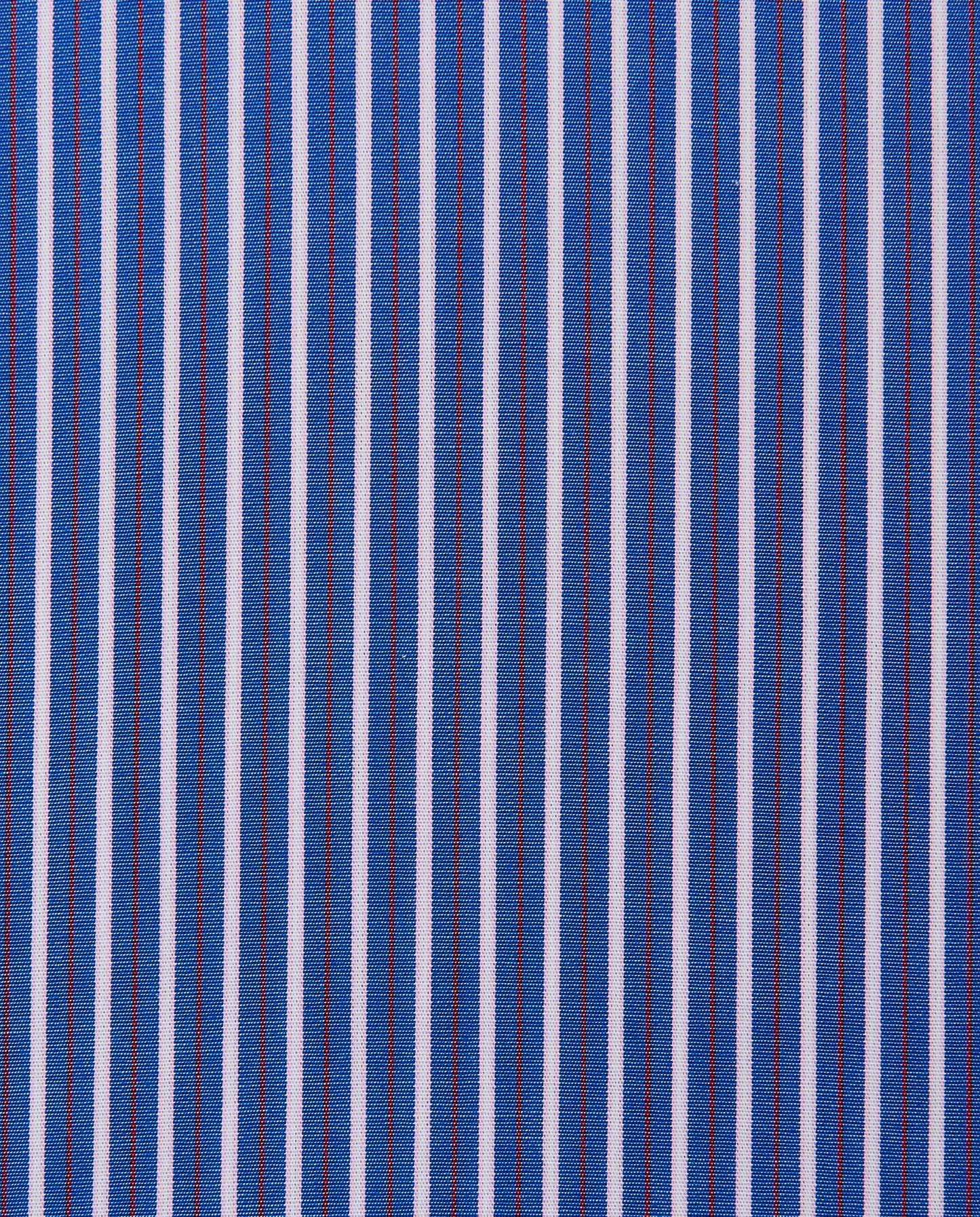 Men’s Slim Fit Striped Shirt – Dark Blue | Fancy Full Sleeves | 100% Cotton