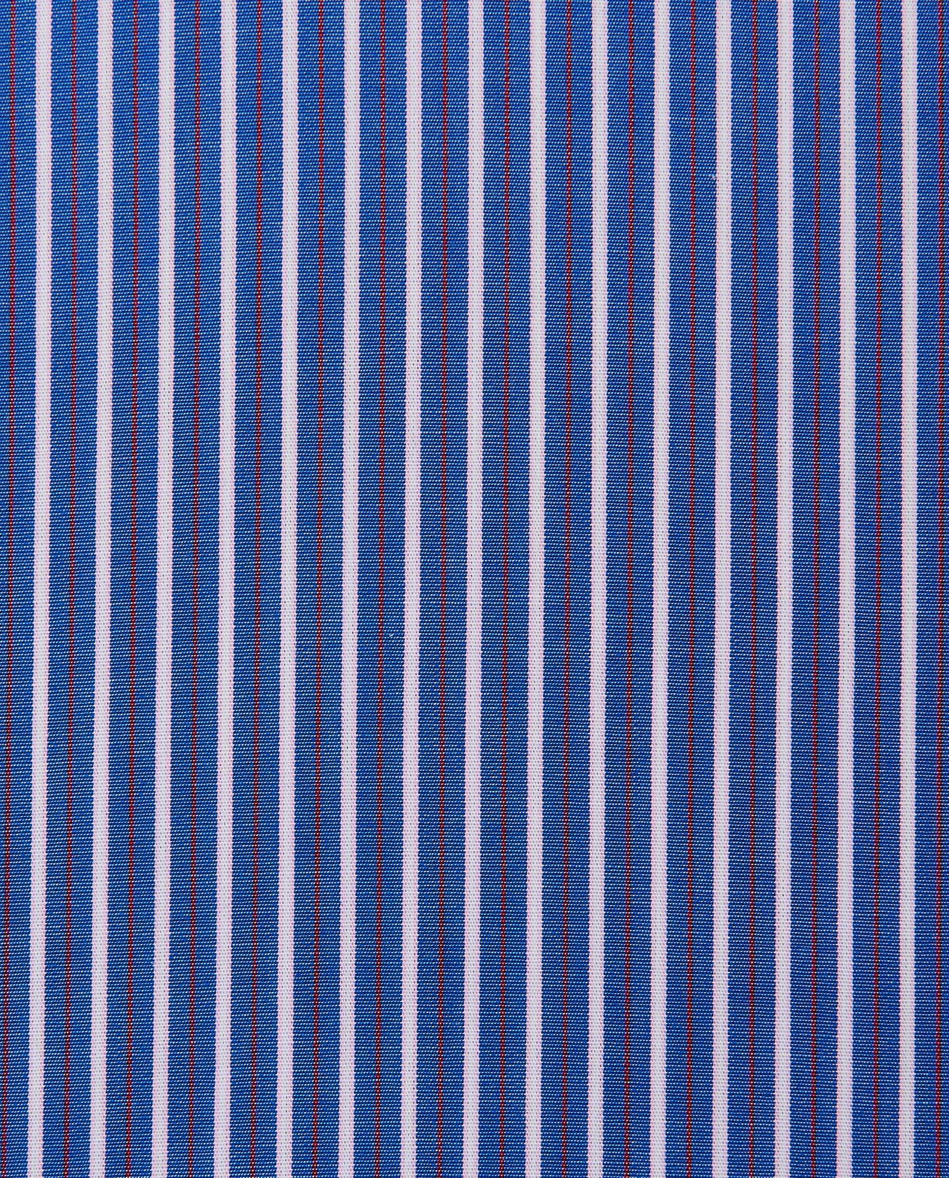 Men’s Slim Fit Striped Shirt – Dark Blue | Fancy Full Sleeves | 100% Cotton