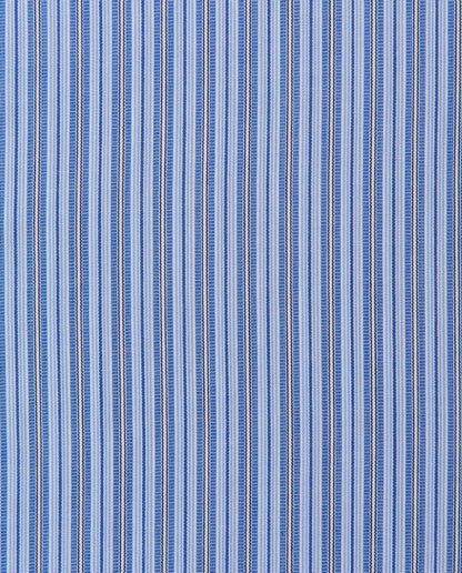 Men’s Slim Fit Button Down Striped Shirt – Blue | Fancy Full Sleeves | 100% Cotton