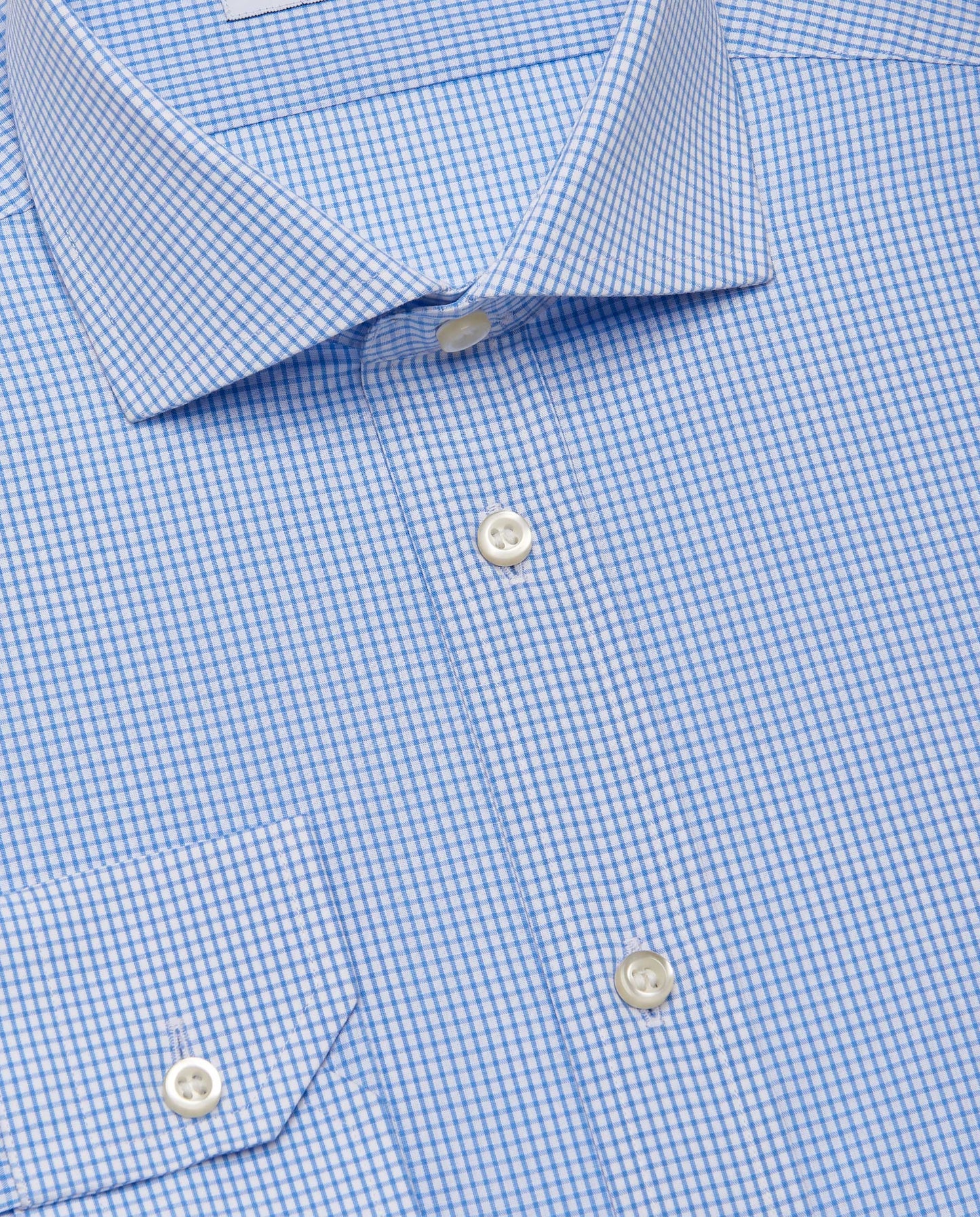 Camicissima Men’s Slim Fit Checked Shirt – Light Blue | 100% Cotton | Classic Full Sleeves